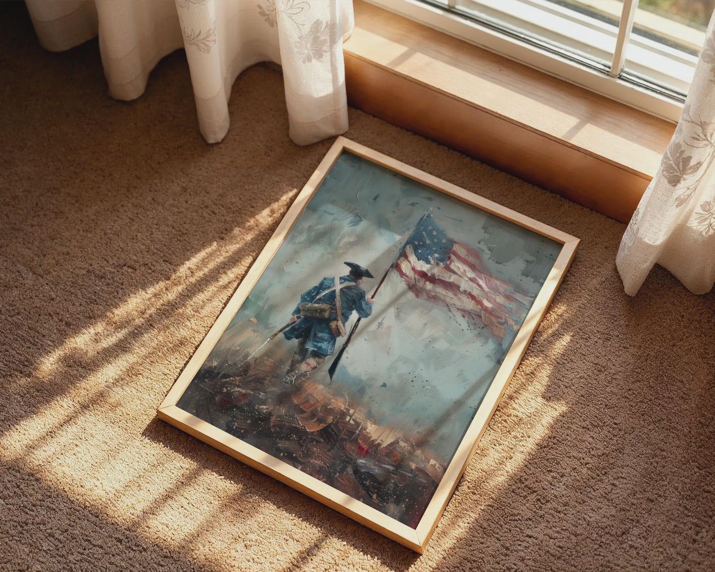 Revolutionary War Soldier Canvas Wall Art