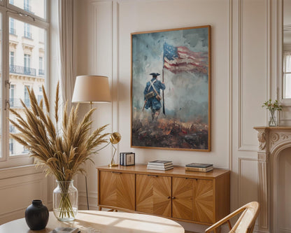 Revolutionary War Soldier Canvas Wall Art