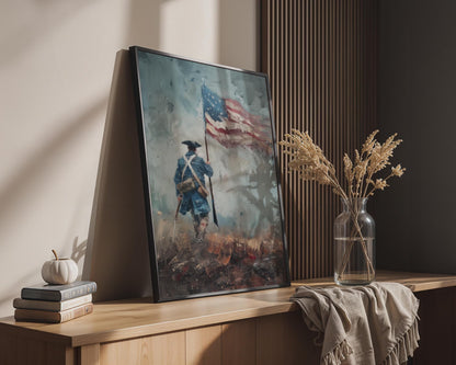 Revolutionary War Soldier Canvas Wall Art