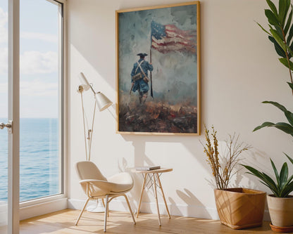 Revolutionary War Soldier Canvas Wall Art