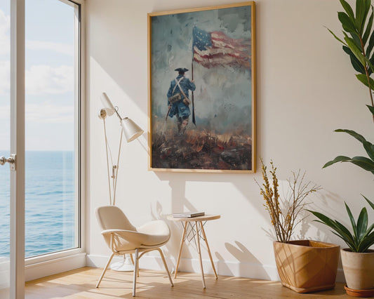 Revolutionary War Soldier Canvas Wall Art